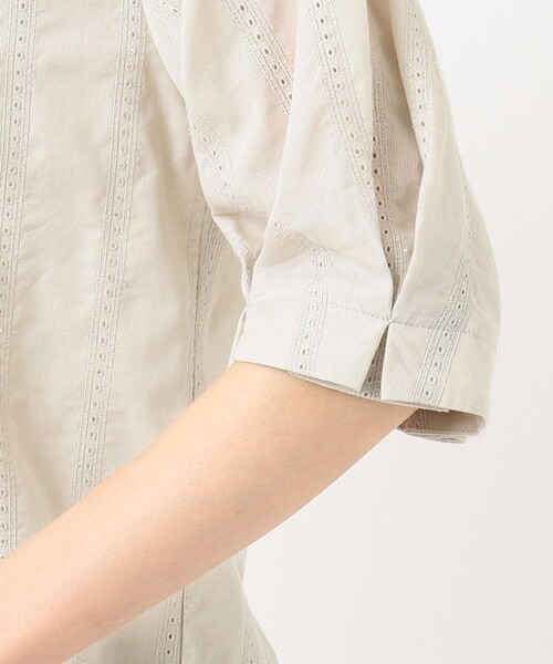 J.PRESS(ジェイプレス)の「【洗える】70アキハレース チュニック ブラウス(シャツ/ブラウス・レディース・ホワイト系/ベージュ系/ライトグリーン系・11/9)」の8枚目の写真