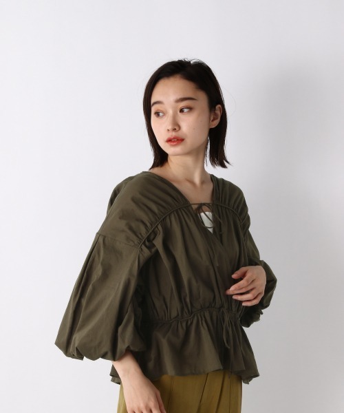 【なつ様✽専用】 トラディショナルウェザーウエア 長袖 ギャザーフリルシャツ 美品】トラディショナルウェザーウェア ストライプ ギャザード