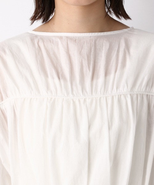 JEANASIS（ジーナシス）の「2WAYギャザーVブラウス/951587（シャツ/ブラウス・レディース・ホワイト/ブラック/カーキ・FREE）」の10枚目の写真