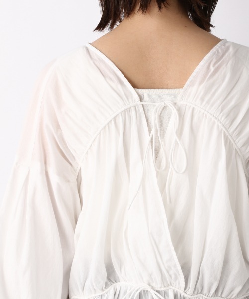 JEANASIS（ジーナシス）の「2WAYギャザーVブラウス/951587（シャツ/ブラウス・レディース・ホワイト/ブラック/カーキ・FREE）」の13枚目の写真