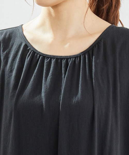 ROPE' PICNIC（ロペピクニック）の「【リンクコーデ】楊柳ティアードワンピース（ワンピース・レディース・ブラック/グリーン系その他2/パープル・38）」の6枚目の写真