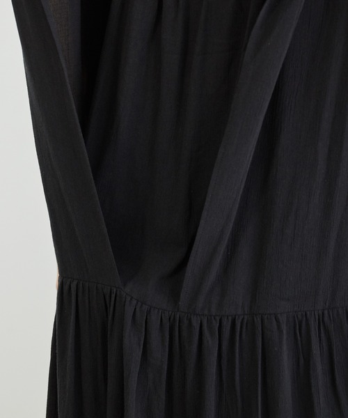 ROPE' PICNIC（ロペピクニック）の「【リンクコーデ】楊柳ティアードワンピース（ワンピース・レディース・ブラック/グリーン系その他2/パープル・38）」の10枚目の写真