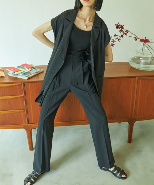 VACANCY（ヴァカンシー）の「SET UP straight slacks pants（スラックス・レディース・ブラック/ブラウン/グリーン・S/M/L/MEDIUM/TALL）」の10枚目の写真