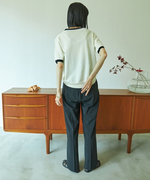 VACANCY（ヴァカンシー）の「SET UP straight slacks pants（スラックス・レディース・ブラック/ブラウン/グリーン・S/M/L/MEDIUM/TALL）」の15枚目の写真