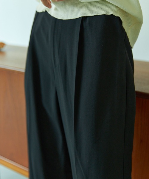 VACANCY（ヴァカンシー）の「SET UP straight slacks pants（スラックス・レディース・ブラック/ブラウン/グリーン・S/M/L/MEDIUM/TALL）」の7枚目の写真