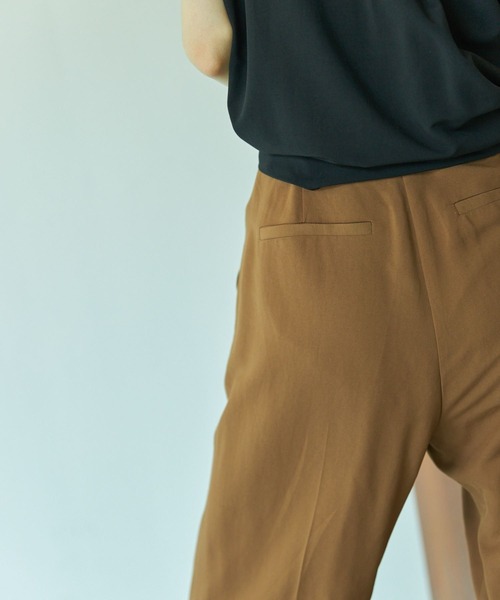 VACANCY（ヴァカンシー）の「SET UP straight slacks pants（スラックス・レディース・ブラック/ブラウン/グリーン・S/M/L/MEDIUM/TALL）」の22枚目の写真