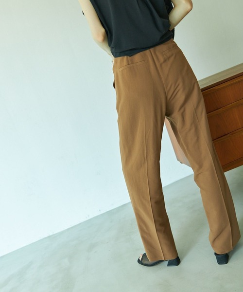 VACANCY（ヴァカンシー）の「SET UP straight slacks pants（スラックス・レディース・ブラック/ブラウン/グリーン・S/M/L/MEDIUM/TALL）」の18枚目の写真