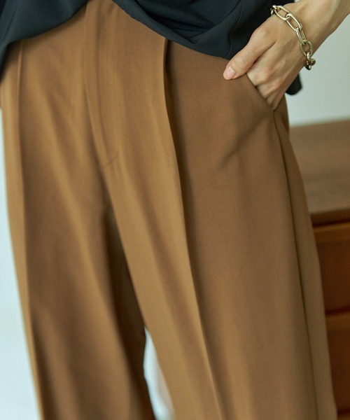 VACANCY（ヴァカンシー）の「SET UP straight slacks pants（スラックス・レディース・ブラック/ブラウン/グリーン・S/M/L/MEDIUM/TALL）」の20枚目の写真