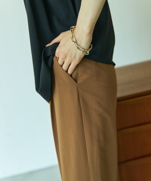 VACANCY（ヴァカンシー）の「SET UP straight slacks pants（スラックス・レディース・ブラック/ブラウン/グリーン・S/M/L/MEDIUM/TALL）」の21枚目の写真