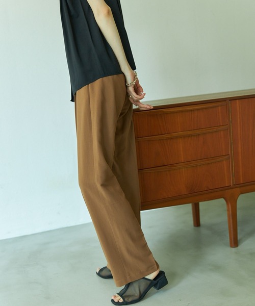 VACANCY（ヴァカンシー）の「SET UP straight slacks pants（スラックス・レディース・ブラック/ブラウン/グリーン・S/M/L/MEDIUM/TALL）」の17枚目の写真