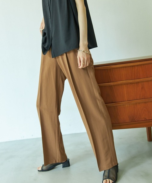 VACANCY（ヴァカンシー）の「SET UP straight slacks pants（スラックス・レディース・ブラック/ブラウン/グリーン・S/M/L/MEDIUM/TALL）」の16枚目の写真