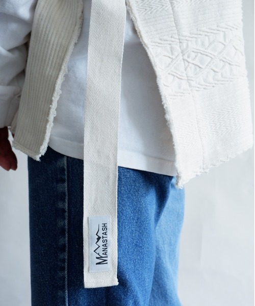 MANASTASH（マナスタッシュ）の「MANASTASH/マナスタッシュ　W's PATCHWORK VEST　パッチワークベスト（ベスト・レディース・ナチュラル/ブラック・MEDIUM）」の12枚目の写真