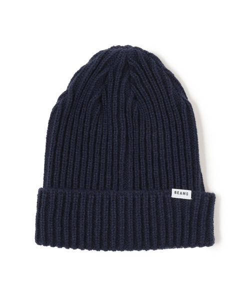 BEAMS（ビームス）の「BEAMS / バルキー ワッチ キャップ（ニットキャップ/ビーニー・メンズ・ネイビー/ベージュ/ブラック/グレー・ONE SIZE）」の4枚目の写真