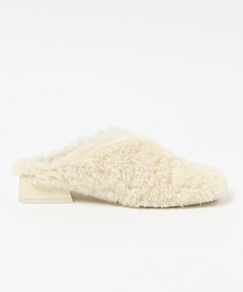 PAGEBOY（ページボーイ）の「ボアフラットミュール（サンダル・レディース・ブラウン/アイボリー・MEDIUM/LARGE）」の5枚目の写真