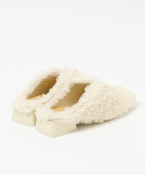 PAGEBOY（ページボーイ）の「ボアフラットミュール（サンダル・レディース・ブラウン/アイボリー・MEDIUM/LARGE）」の9枚目の写真