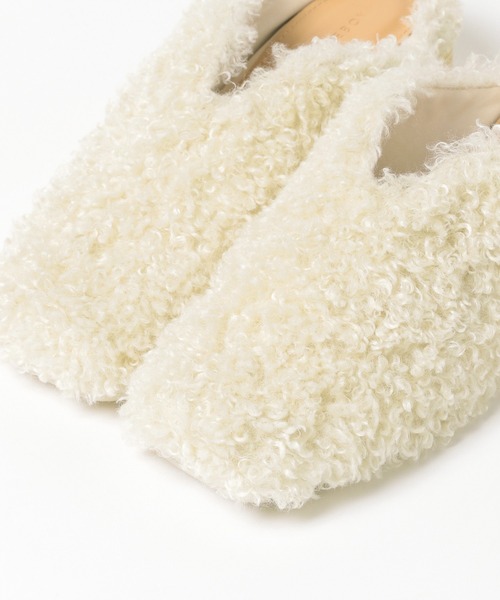 PAGEBOY（ページボーイ）の「ボアフラットミュール（サンダル・レディース・ブラウン/アイボリー・MEDIUM/LARGE）」の10枚目の写真