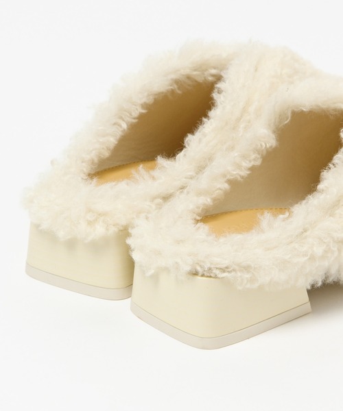 PAGEBOY（ページボーイ）の「ボアフラットミュール（サンダル・レディース・ブラウン/アイボリー・MEDIUM/LARGE）」の12枚目の写真