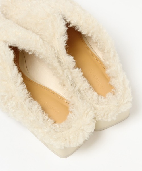 PAGEBOY（ページボーイ）の「ボアフラットミュール（サンダル・レディース・ブラウン/アイボリー・MEDIUM/LARGE）」の14枚目の写真