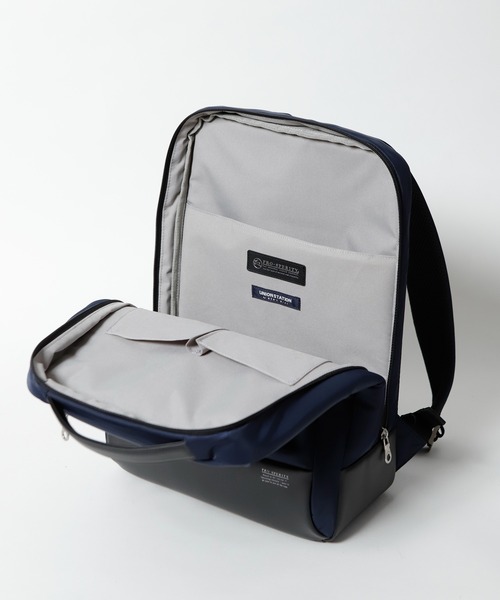 PRO-SPERITY（プロスペリティ）の「【PRO-SPERITY×UNION STATION別注】シンセティックレザー×ナイロンバックパック（バックパック/リュック・メンズ・ブラック/ネイビー/グレー・FREE）」の9枚目の写真