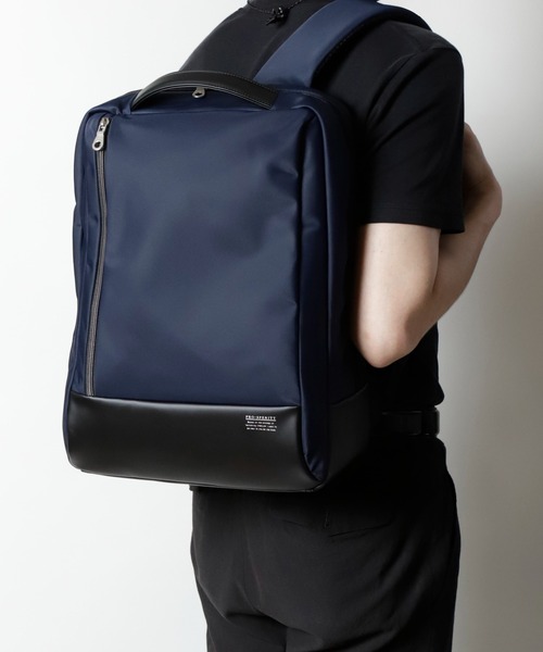 PRO-SPERITY（プロスペリティ）の「【PRO-SPERITY×UNION STATION別注】シンセティックレザー×ナイロンバックパック（バックパック/リュック・メンズ・ブラック/ネイビー/グレー・FREE）」の10枚目の写真
