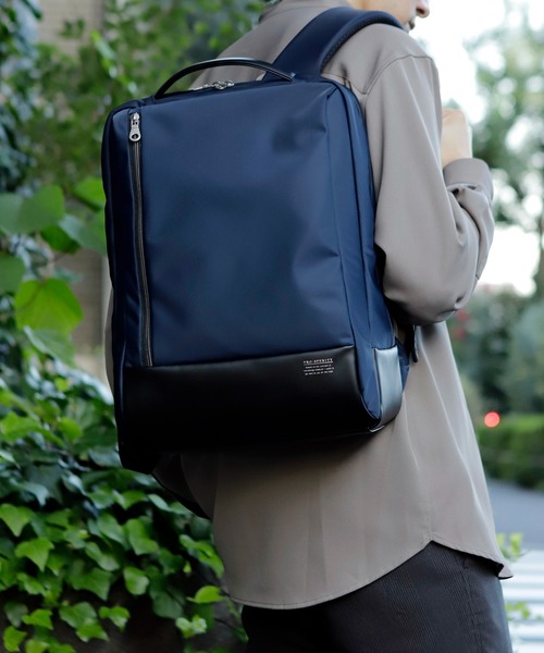 PRO-SPERITY（プロスペリティ）の「【PRO-SPERITY×UNION STATION別注】シンセティックレザー×ナイロンバックパック（バックパック/リュック・メンズ・ブラック/ネイビー/グレー・FREE）」の13枚目の写真