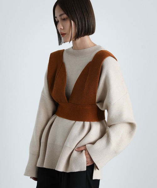 2021 AW クロップドニットビスチェ（ベスト）｜select MOCA（セレクト
