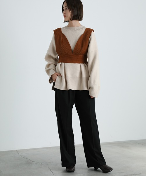 2021 AW クロップドニットビスチェ（ベスト）｜select MOCA（セレクト