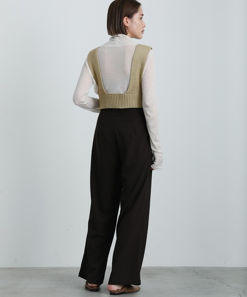 select MOCA(セレクトモカ)の「2021 AW クロップドニットビスチェ(ベスト・レディース・ブラック/ベージュ/テラコッタ・FREE)」の9枚目の写真