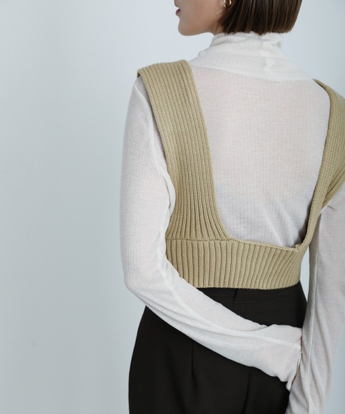 2021 AW クロップドニットビスチェ（ベスト）｜select MOCA（セレクト