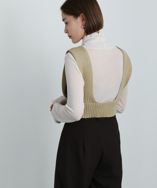 2021 AW クロップドニットビスチェ（ベスト）｜select MOCA（セレクト