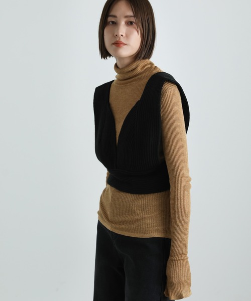2021 AW クロップドニットビスチェ（ベスト）｜select MOCA（セレクト