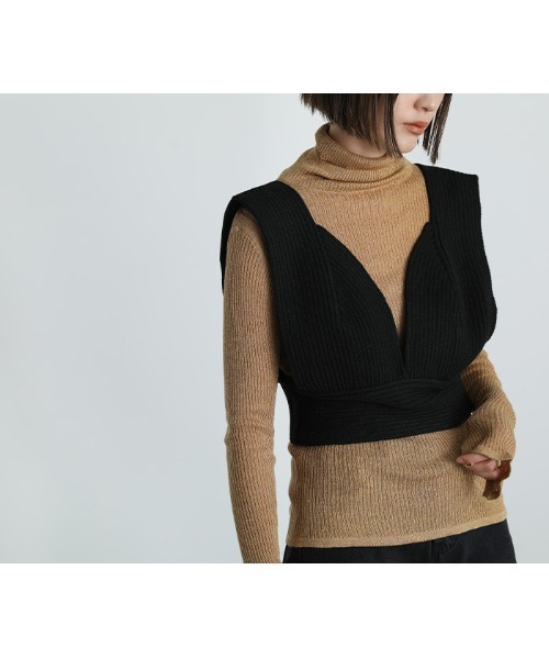 2021 AW クロップドニットビスチェ（ベスト）｜select MOCA（セレクト