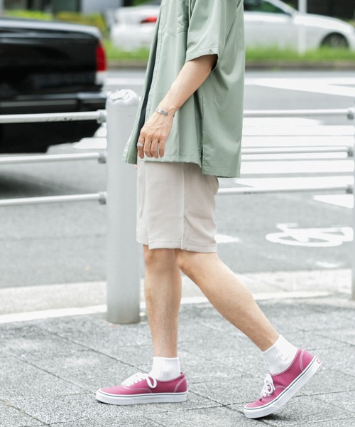 ITEMS URBANRESEARCH（アイテムズ アーバンリサーチ）の「『セットアップ着用可能』ダブルクロスショートパンツ（その他パンツ・メンズ・モカ/ベージュ/ブラック・MEDIUM/LARGE）」の7枚目の写真