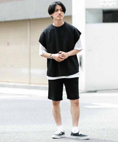 ITEMS URBANRESEARCH（アイテムズ アーバンリサーチ）の「『セットアップ着用可能』ダブルクロスショートパンツ（その他パンツ・メンズ・モカ/ベージュ/ブラック・MEDIUM/LARGE）」の12枚目の写真