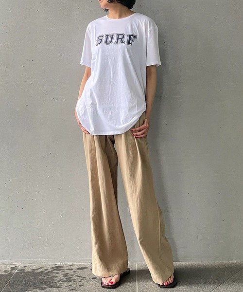 6397（シックススリーナインセブン）の「＜6397 (シックススリーナインセブン)＞ロゴTシャツ（Tシャツ/カットソー・レディース・ホワイト・L）」の2枚目の写真