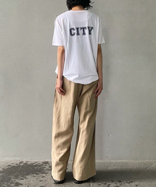 6397（シックススリーナインセブン）の「＜6397 (シックススリーナインセブン)＞ロゴTシャツ（Tシャツ/カットソー・レディース・ホワイト・L）」の3枚目の写真