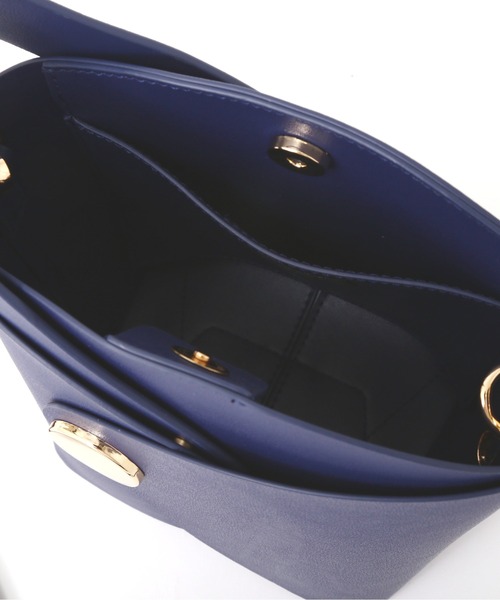 NATURAL BEAUTY BASIC(ナチュラルビューティーベーシック)の「エレファントバケット(ハンドバッグ・レディース・カーキ/ダークブルー・フリ-)」の9枚目の写真