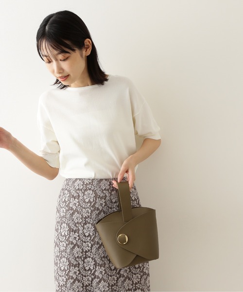 NATURAL BEAUTY BASIC(ナチュラルビューティーベーシック)の「エレファントバケット(ハンドバッグ・レディース・カーキ/ダークブルー・フリ-)」の3枚目の写真