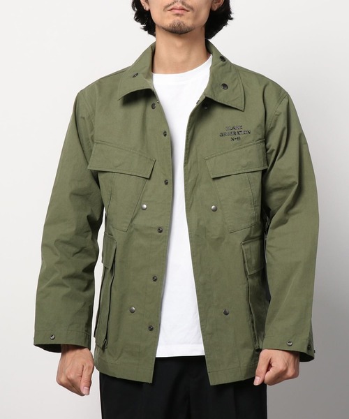 NUMBER (N)INE（ナンバーナイン）の「RIPSTOP MILITARY JACKET / リップストップ ミリタリージャケット（ミリタリージャケット・メンズ・ブラック/オリーブ・2/4/3）」の14枚目の写真