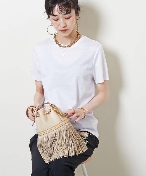 UNITED ARROWS(ユナイテッドアローズ)の「<UNITED ARROWS>コンパクト クルーネック Tシャツ B◆(Tシャツ/カットソー・レディース・ホワイト/ブラック/モカ・FREE)」の1枚目の写真