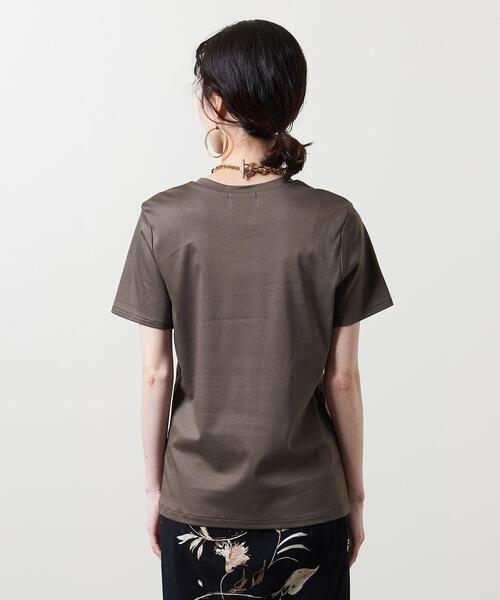 UNITED ARROWS(ユナイテッドアローズ)の「<UNITED ARROWS>コンパクト クルーネック Tシャツ B◆(Tシャツ/カットソー・レディース・ホワイト/ブラック/モカ・FREE)」の5枚目の写真