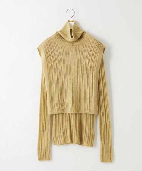 EMMEL REFINES（エメルリファインズ）の「＜EMMEL REFINES（エメル リファインズ）＞EM リブ タートル付き マルチウェイ ニット（ニット/セーター・レディース・ベージュ/ブラック/モカ/ターコイズブルー/パープル・FREE）」の22枚目の写真