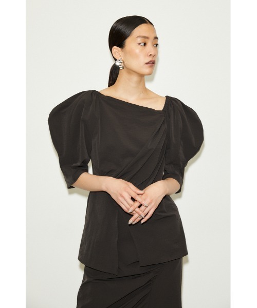 THROW by SLY(スローバイスライ)の「THROW SHIRRING PUFF TOPS シャーリングパフ トップス(シャツ/ブラウス・レディース・ライトブルー/グレー・FREE)」の2枚目の写真