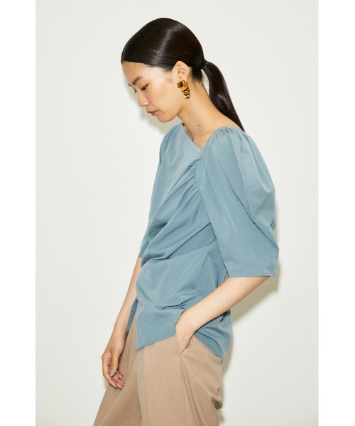 THROW by SLY(スローバイスライ)の「THROW SHIRRING PUFF TOPS シャーリングパフ トップス(シャツ/ブラウス・レディース・ライトブルー/グレー・FREE)」の13枚目の写真