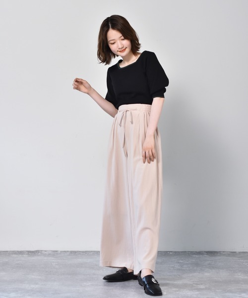 RETRO GIRL（レトロガール）の「パイピングカラーニット（ニット/セーター・レディース・ブラック/オフホワイト/オレンジ・FREE）」の20枚目の写真