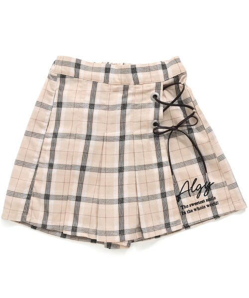 algy（アルジー）の「合皮レースアップチェックラップキュロット（その他パンツ・キッズ・ベージュ/ブラック/ブラウン/レッド・X-SMALL/SMALL/MEDIUM/XX-SMALL）」の8枚目の写真
