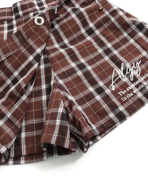 algy（アルジー）の「合皮レースアップチェックラップキュロット（その他パンツ・キッズ・ベージュ/ブラック/ブラウン/レッド・X-SMALL/SMALL/MEDIUM/XX-SMALL）」の11枚目の写真