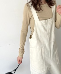 CANAL JEAN | via j(ヴィアジェイ) リブクルーネックロングTシャツ(Tシャツ/カットソー)