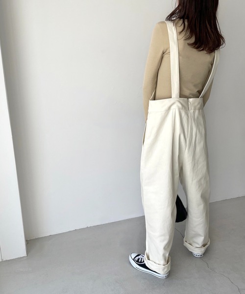 CANAL JEAN（キャナルジーン）の「El mar(エルマール) リブクルーネックロングTシャツ（Tシャツ/カットソー・レディース・アイボリー/ベージュ/ブラウン/ブラック・ONE SIZE）」の14枚目の写真