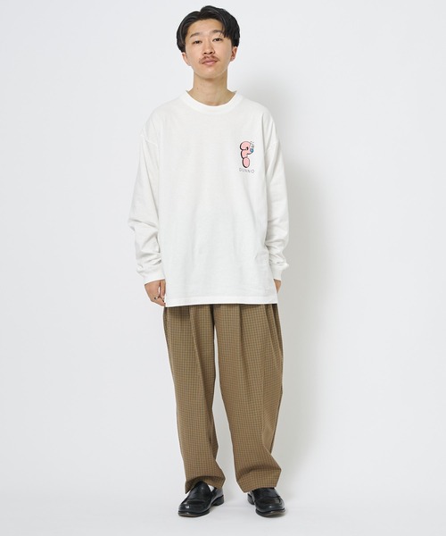 CIAOPANIC（チャオパニック）の「TR2WAYストレッチチェック柄2タックワイドテーパードスラックスパンツ（スラックス・メンズ・ブルー/ブラウン・LARGE/MEDIUM）」の6枚目の写真